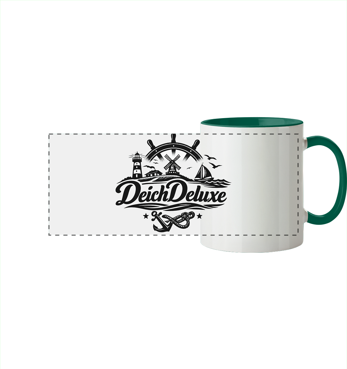 DeichDeluxe - Panorama Becher zweifarbig