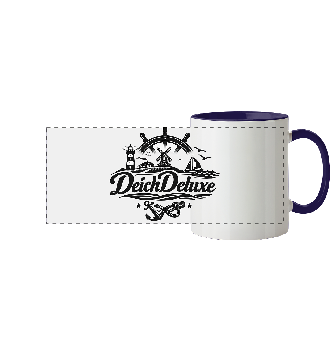 DeichDeluxe - Panorama Becher zweifarbig
