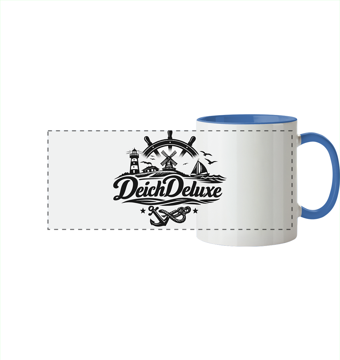 DeichDeluxe - Panorama Becher zweifarbig