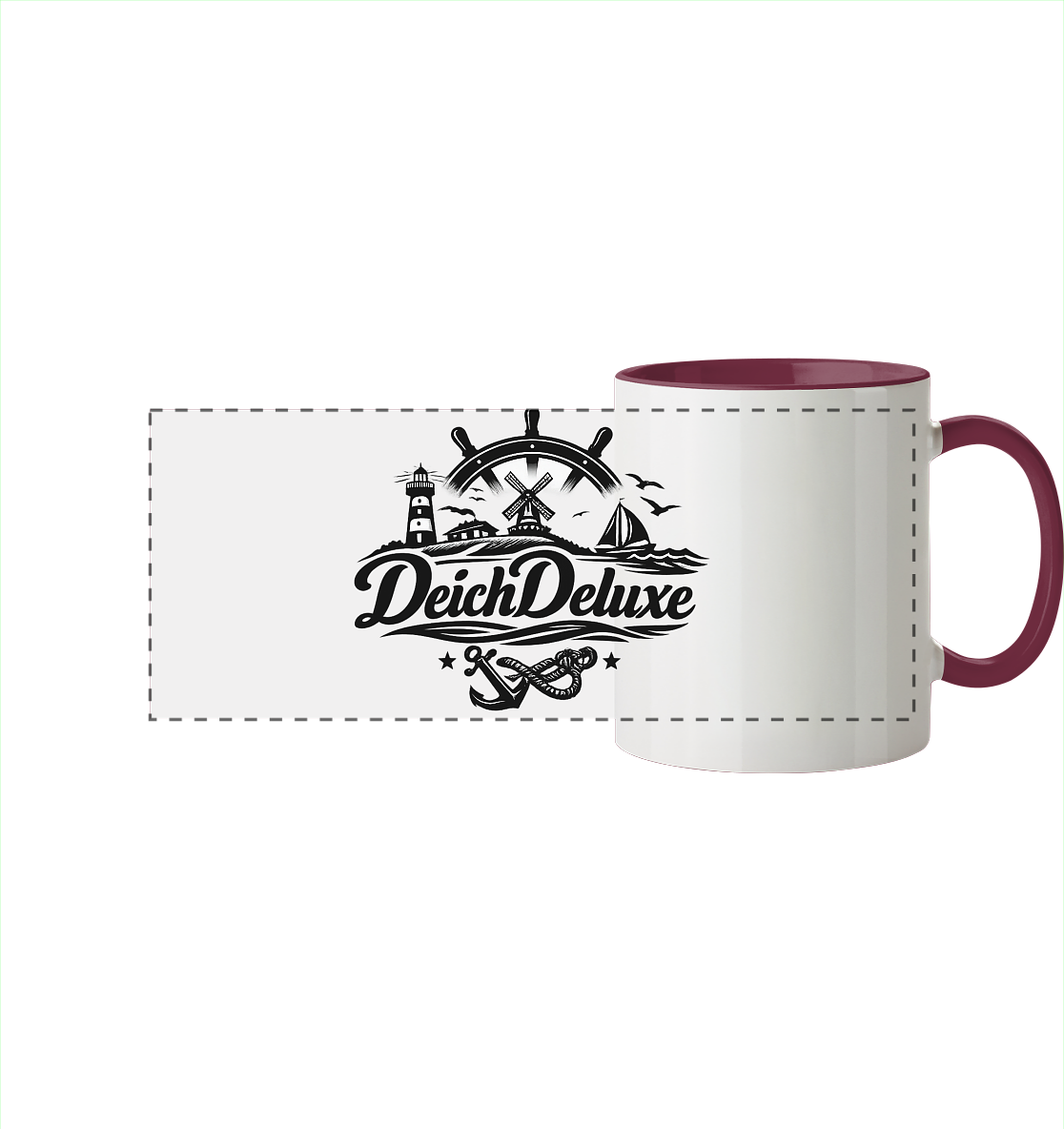 DeichDeluxe - Panorama Becher zweifarbig
