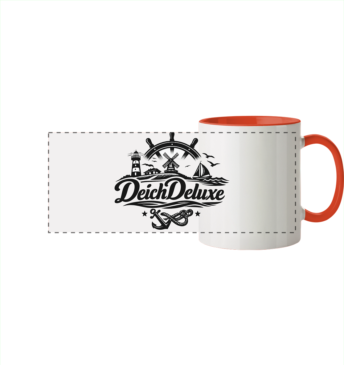 DeichDeluxe - Panorama Becher zweifarbig